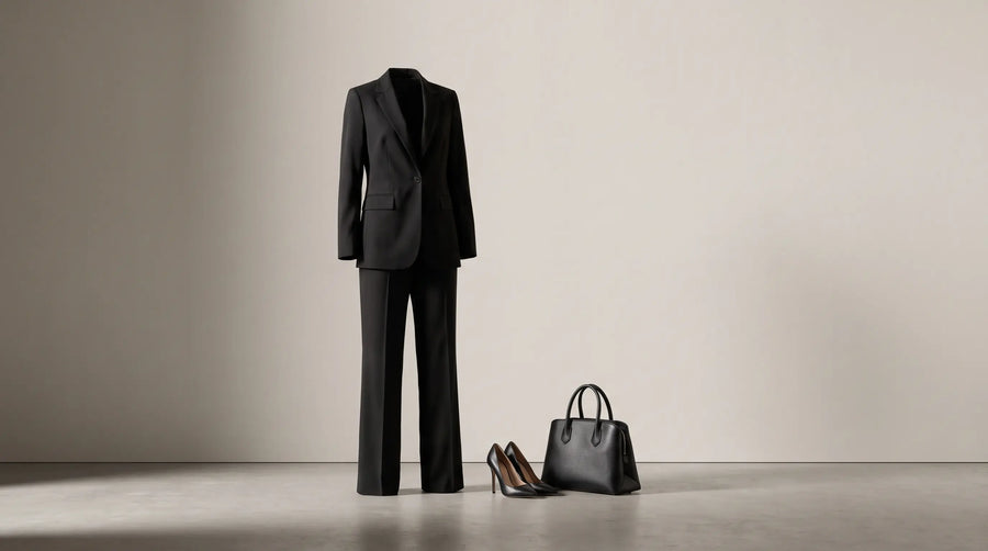 Comment porter un tailleur pantalon noir