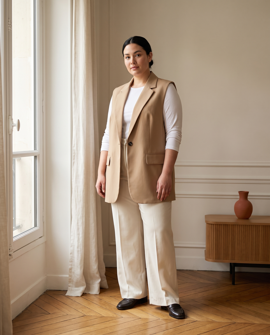 Gilet tailleur femme grande taille - Lonamy