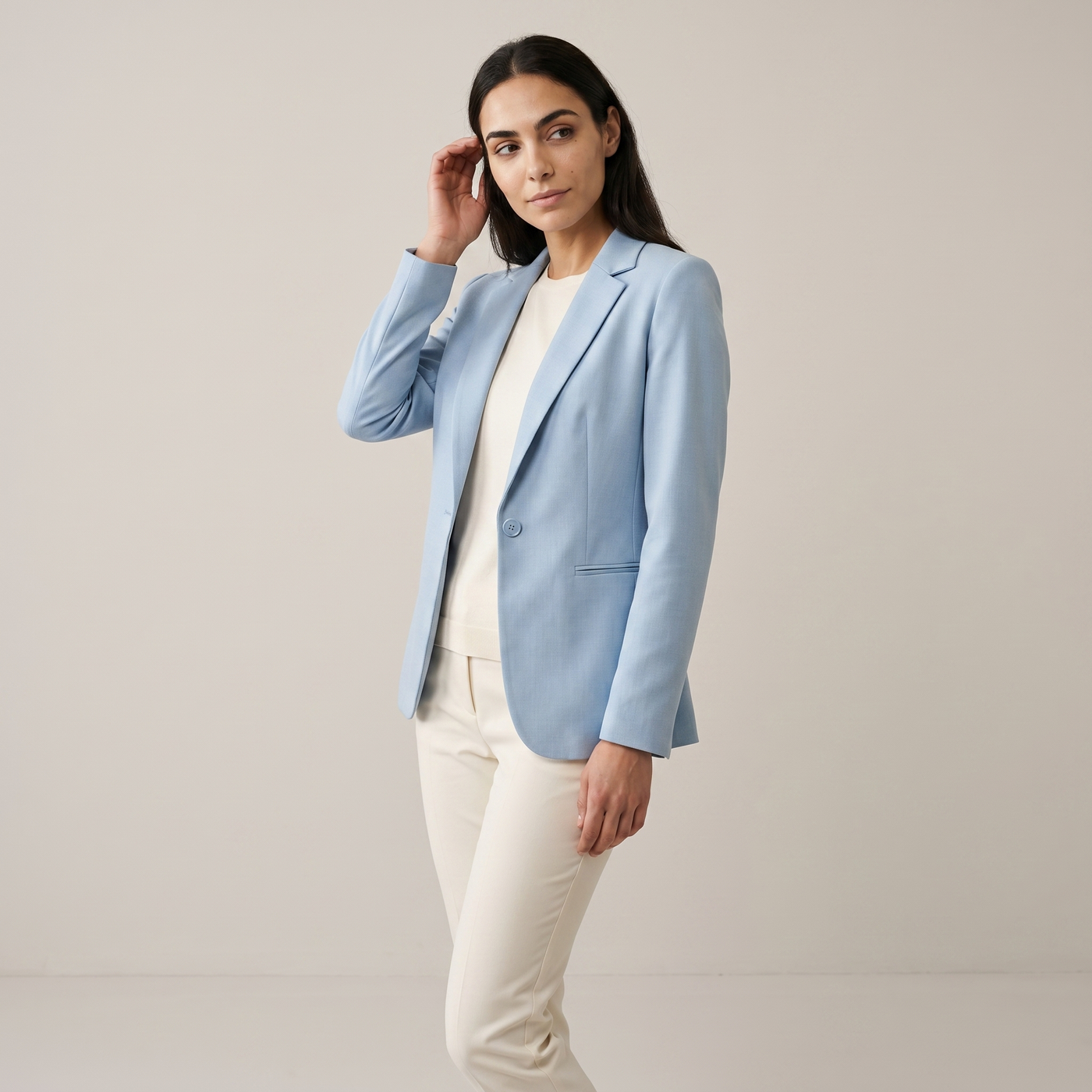 Blazer ajusté livia bleu ciel