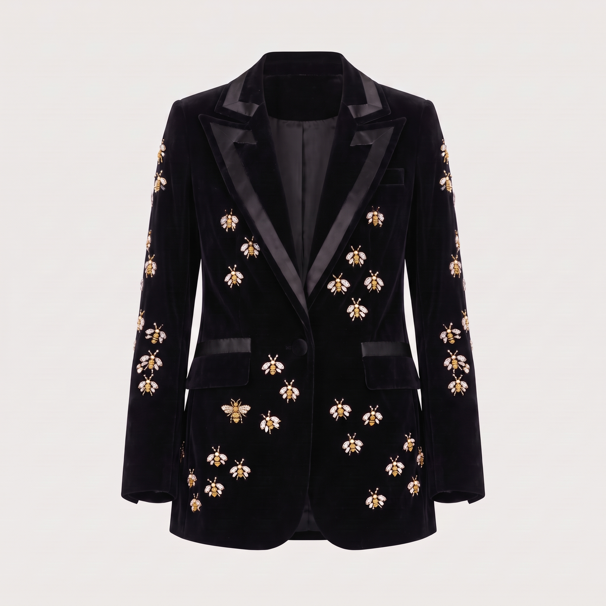 Blazer velours noir berenice