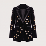 Blazer velours noir berenice
