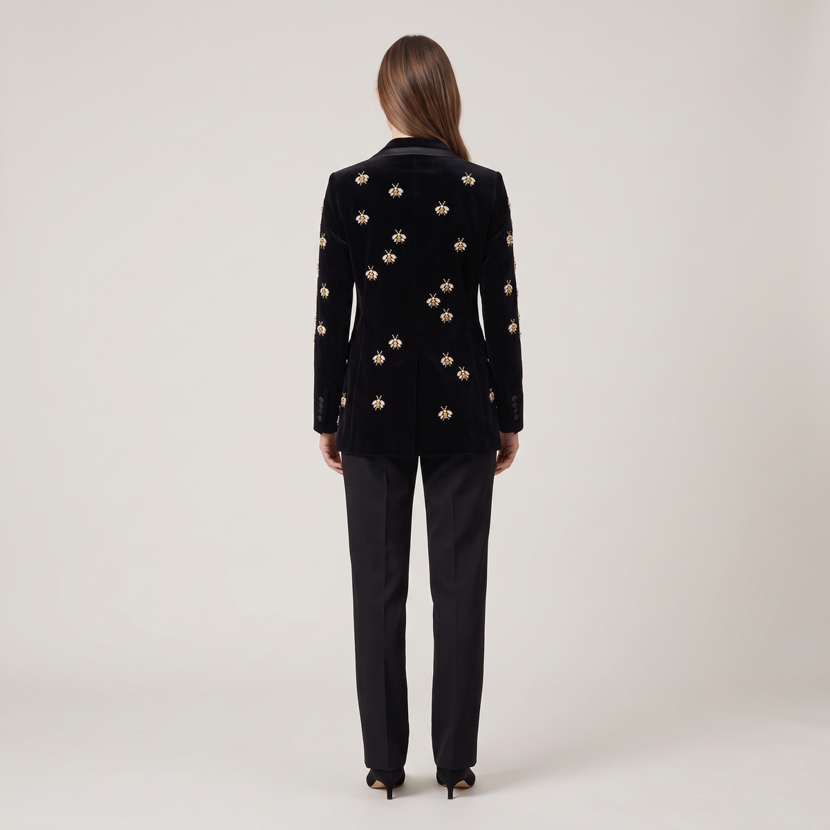 Blazer velours noir berenice