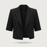 Blazer court noir manches courtes tiphaine
