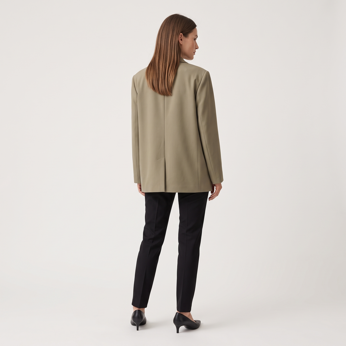 Blazer croisé kaki gwenaelle