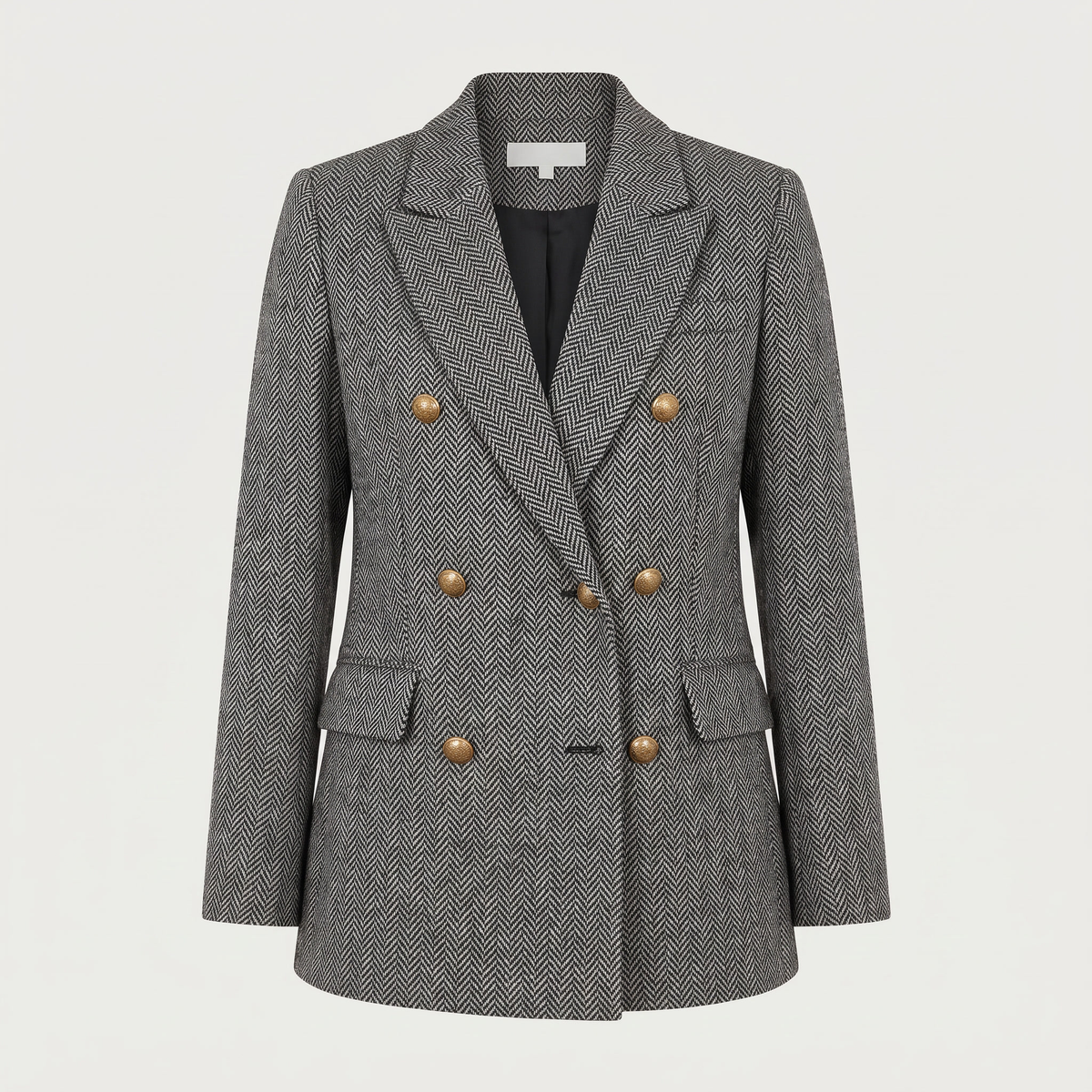 Blazer croisé chevron gris louise
