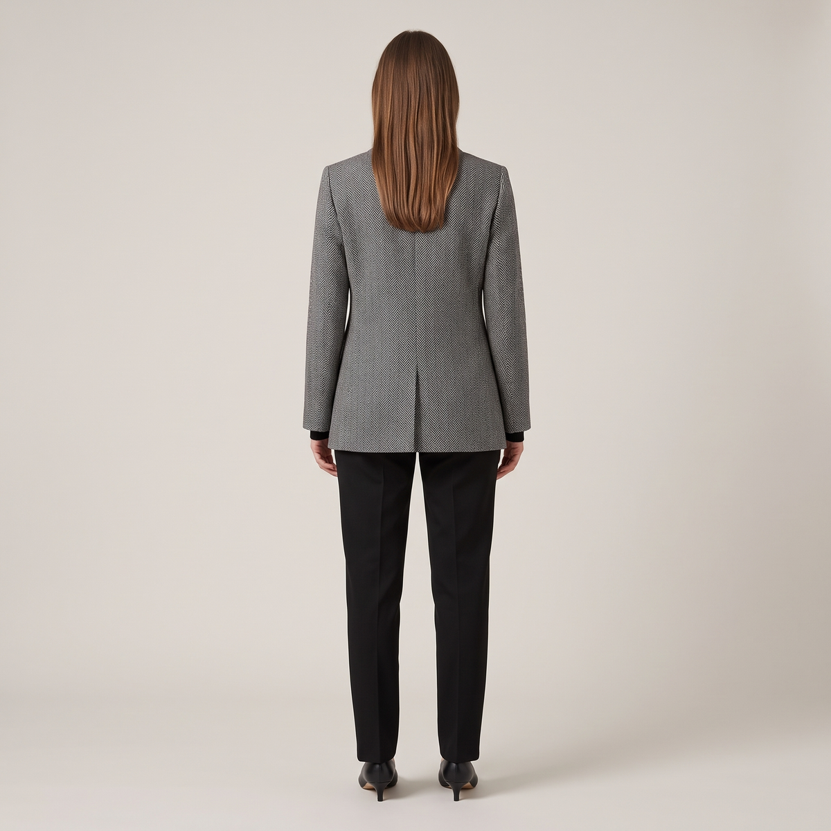 Blazer croisé chevron gris louise