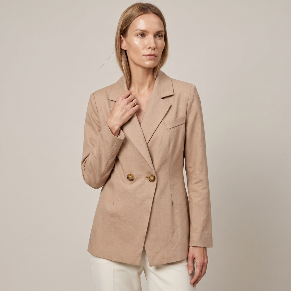 Blazer croisé femme Olivia camel - Lonamy