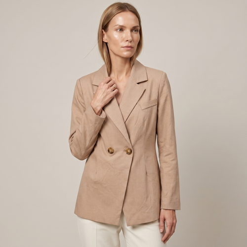 Blazer croisé femme Olivia camel - Lonamy