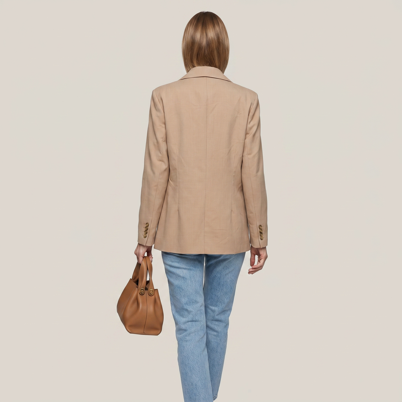 Blazer croisé olivia camel