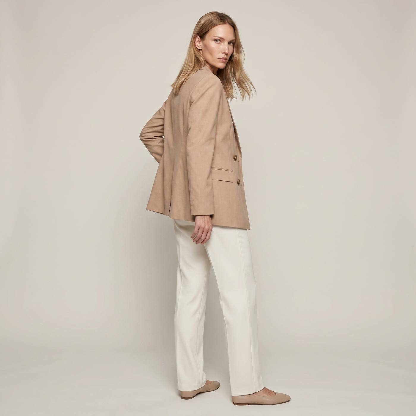 Blazer croisé olivia camel