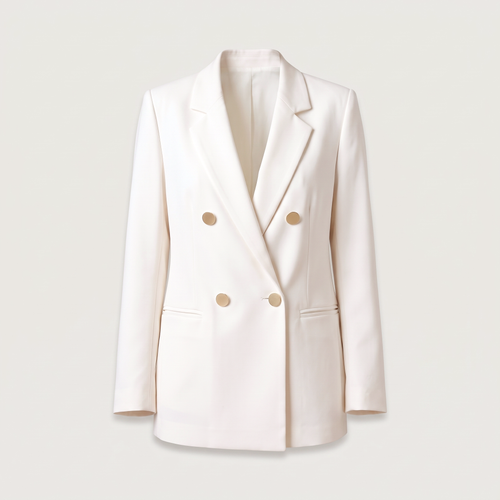 Blazer croisé oversize blanc pascaline