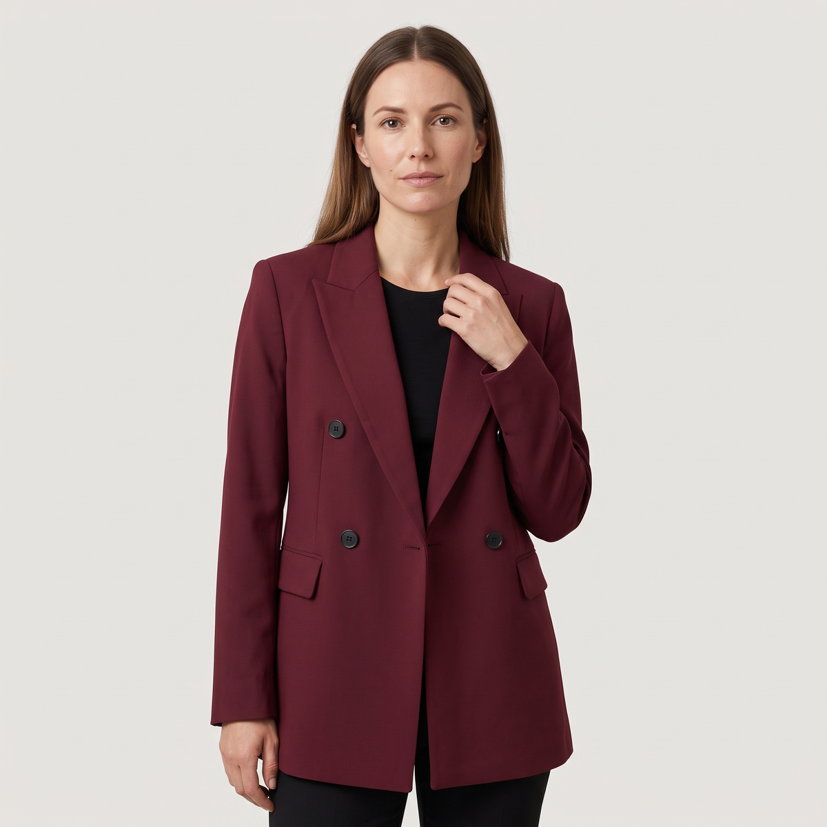 Blazer croisé bordeaux roxane