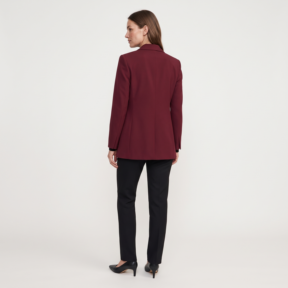 Blazer croisé bordeaux roxane