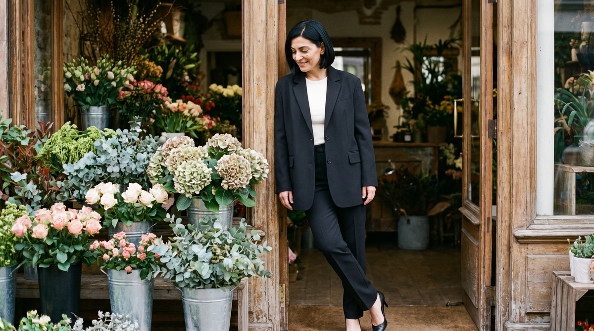 Blazer oversize long elodie, photo en situation