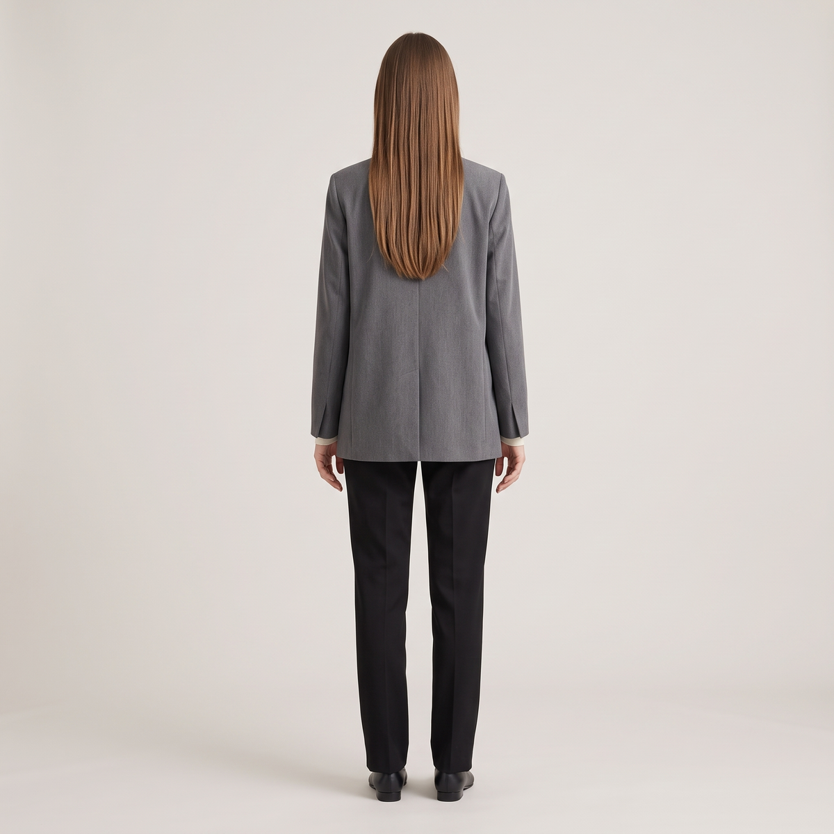 Blazer oversize gris chiné ninon