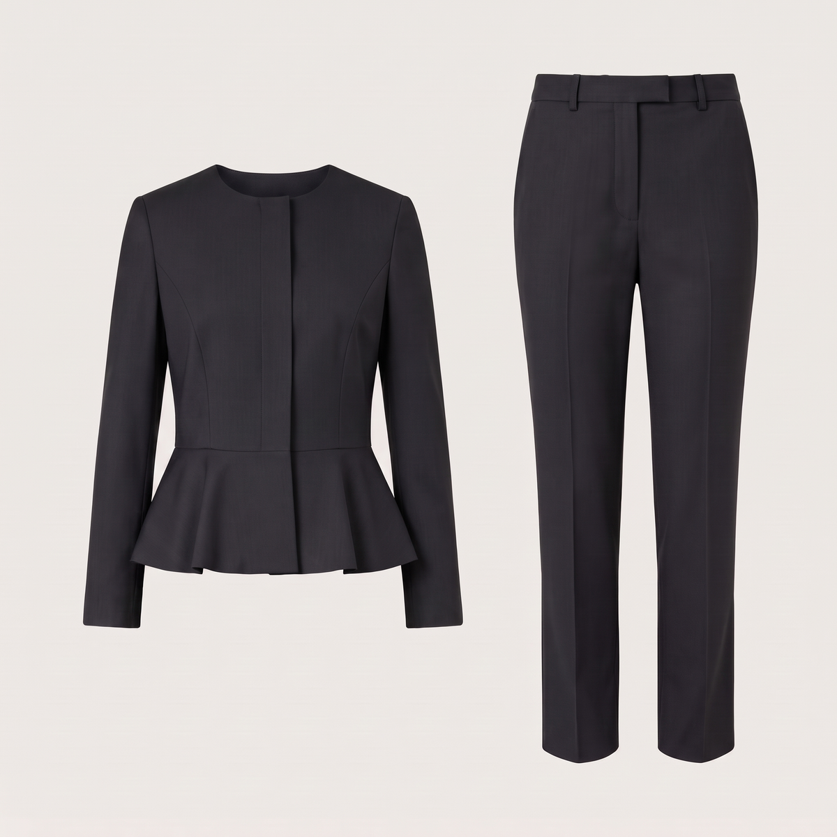 Ensemble tailleur pantalon à basque aurélia