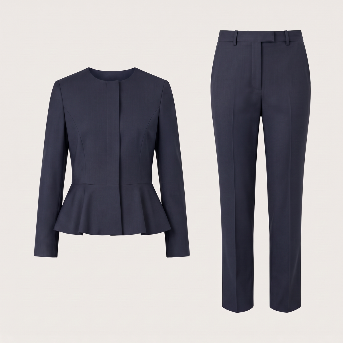 Ensemble tailleur pantalon à basque aurélia