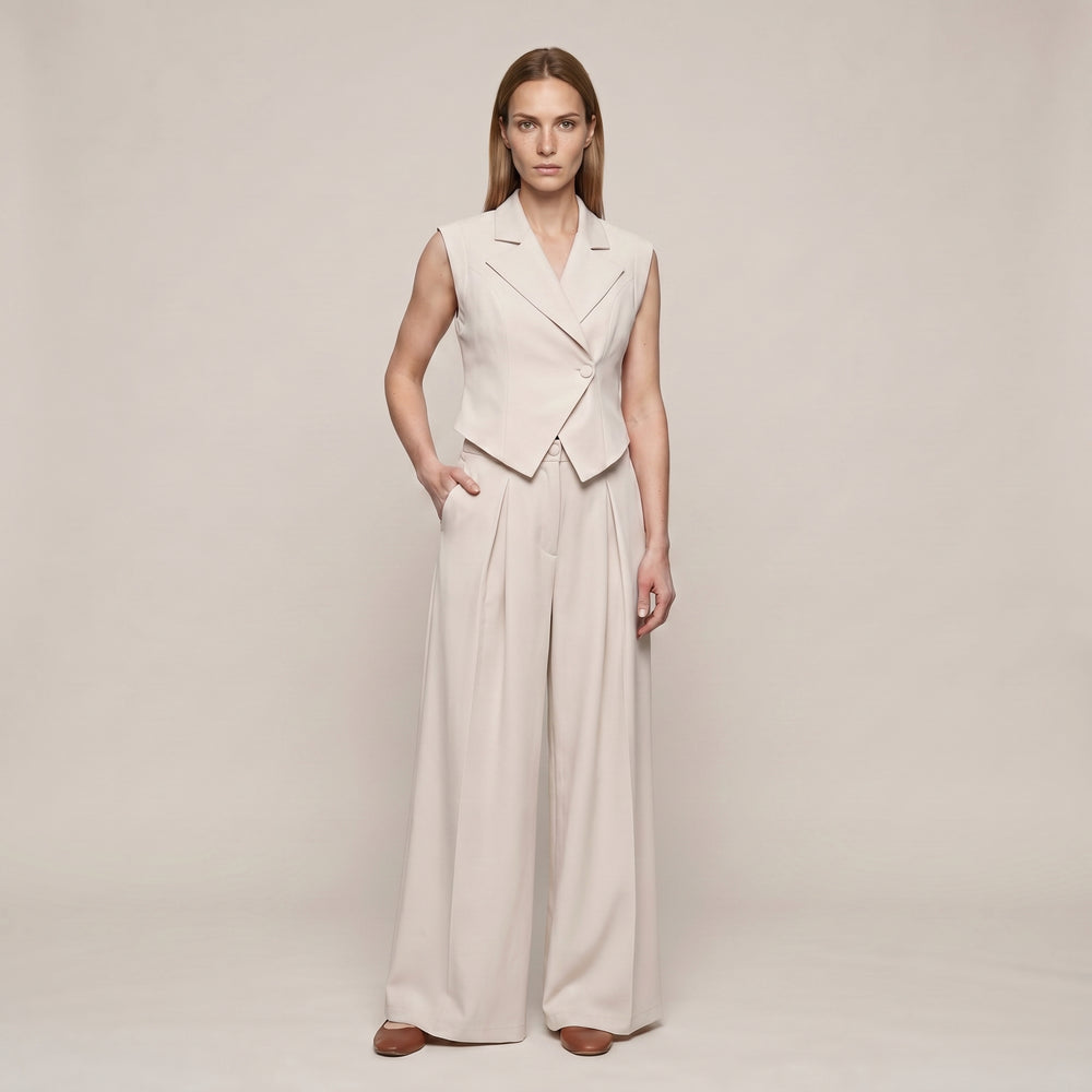 Ensemble tailleur femme Kelly écru - Lonamy