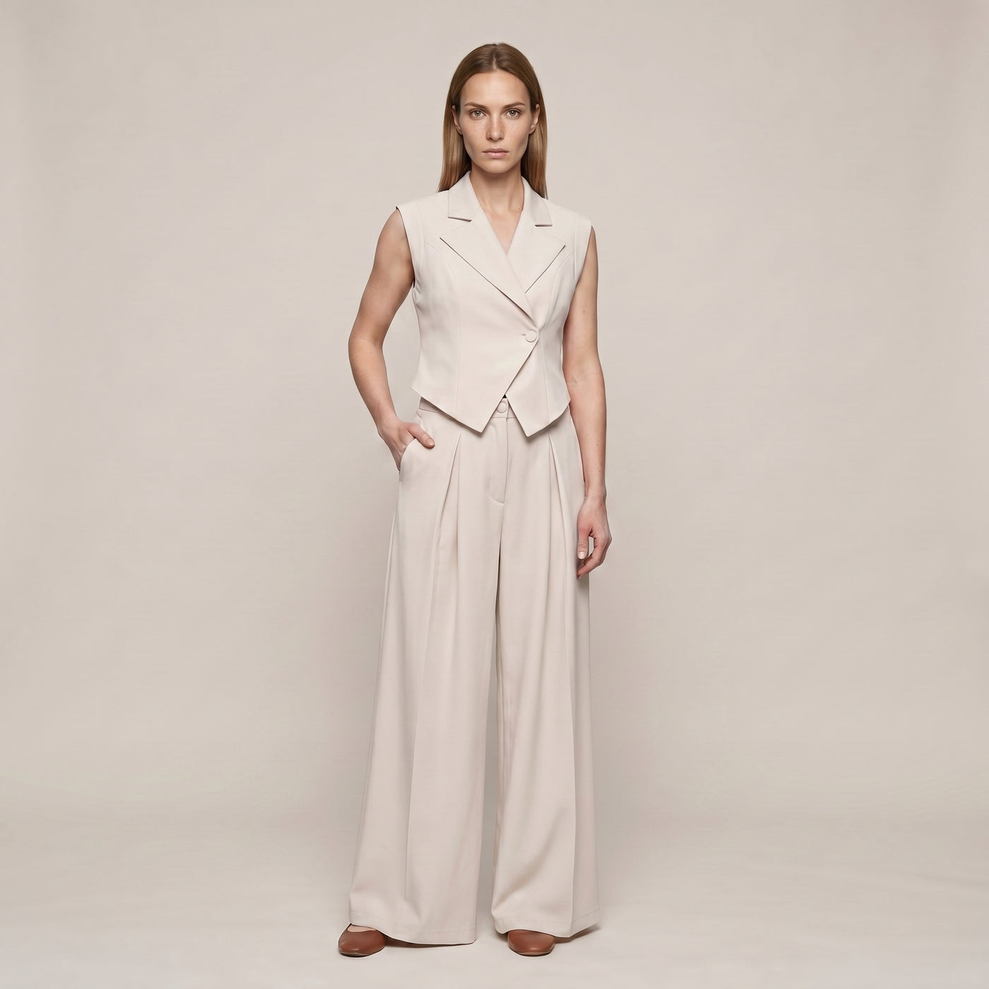 Ensemble deux pièces kelly beige