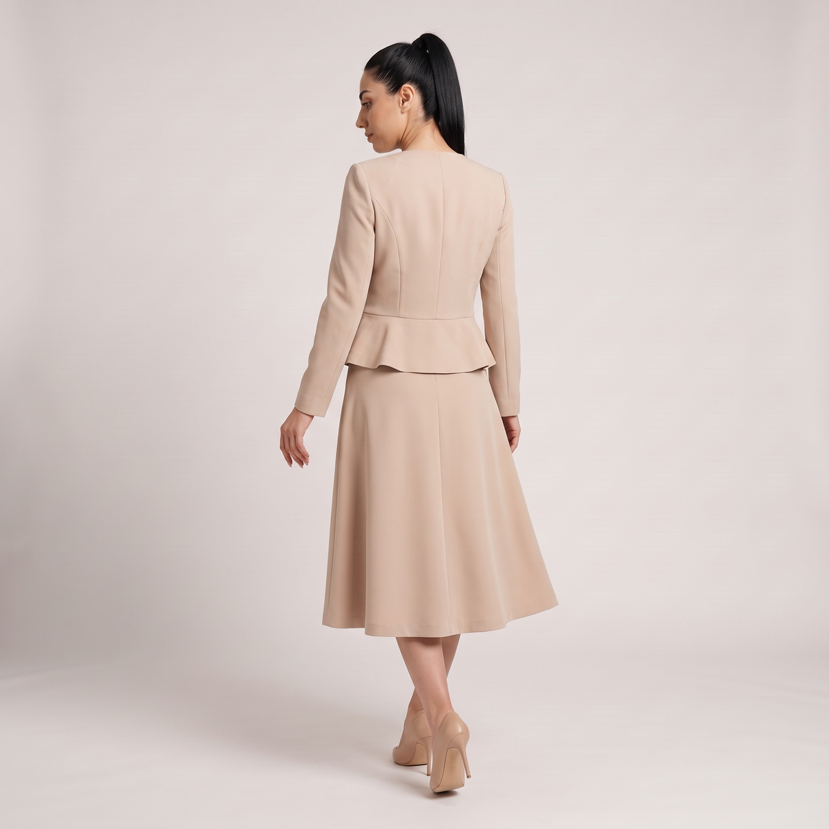 Ensemble tailleur jupe à basque ophélie