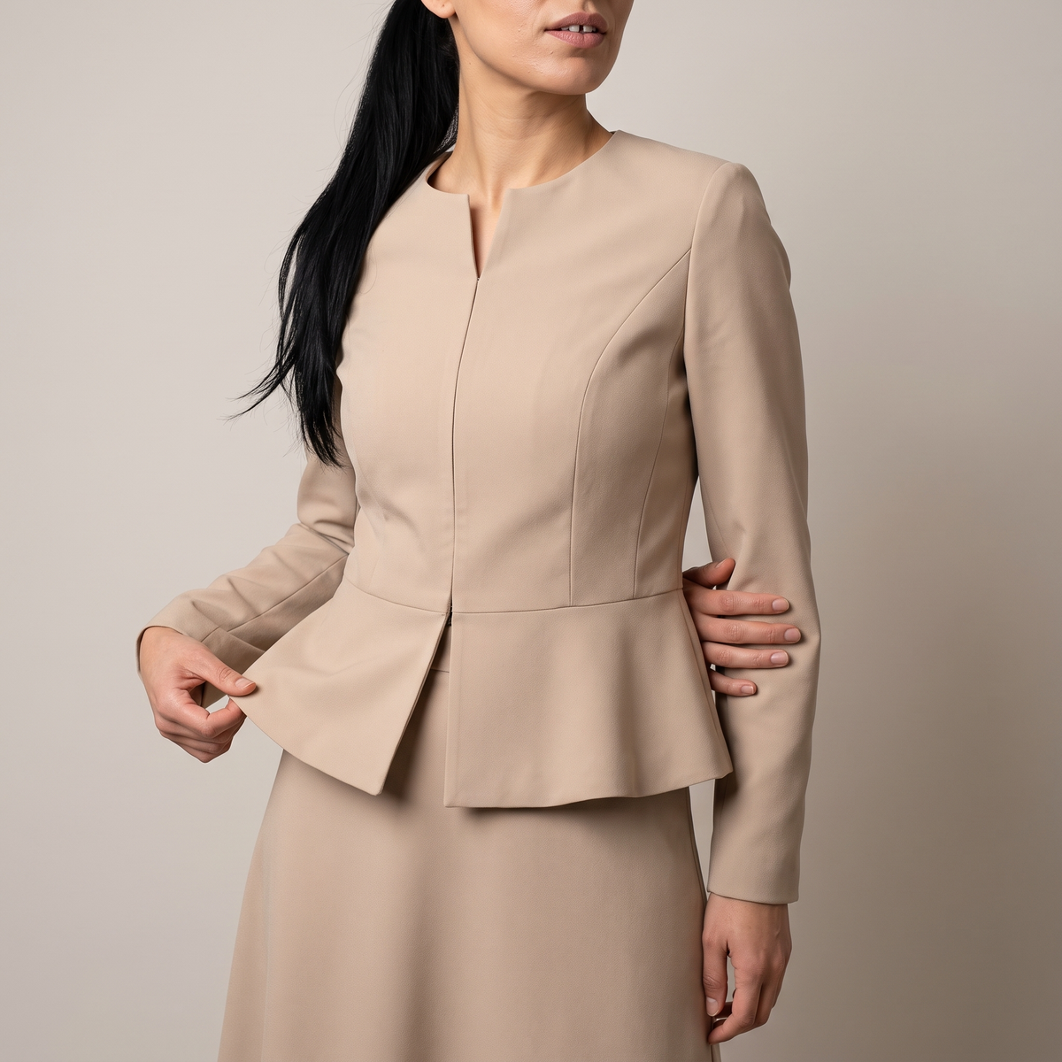 Ensemble tailleur jupe à basque ophélie