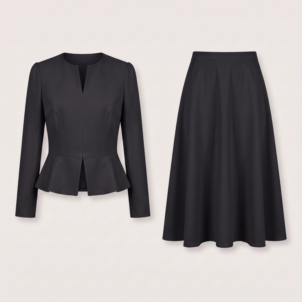 Ensemble tailleur jupe à basque ophélie