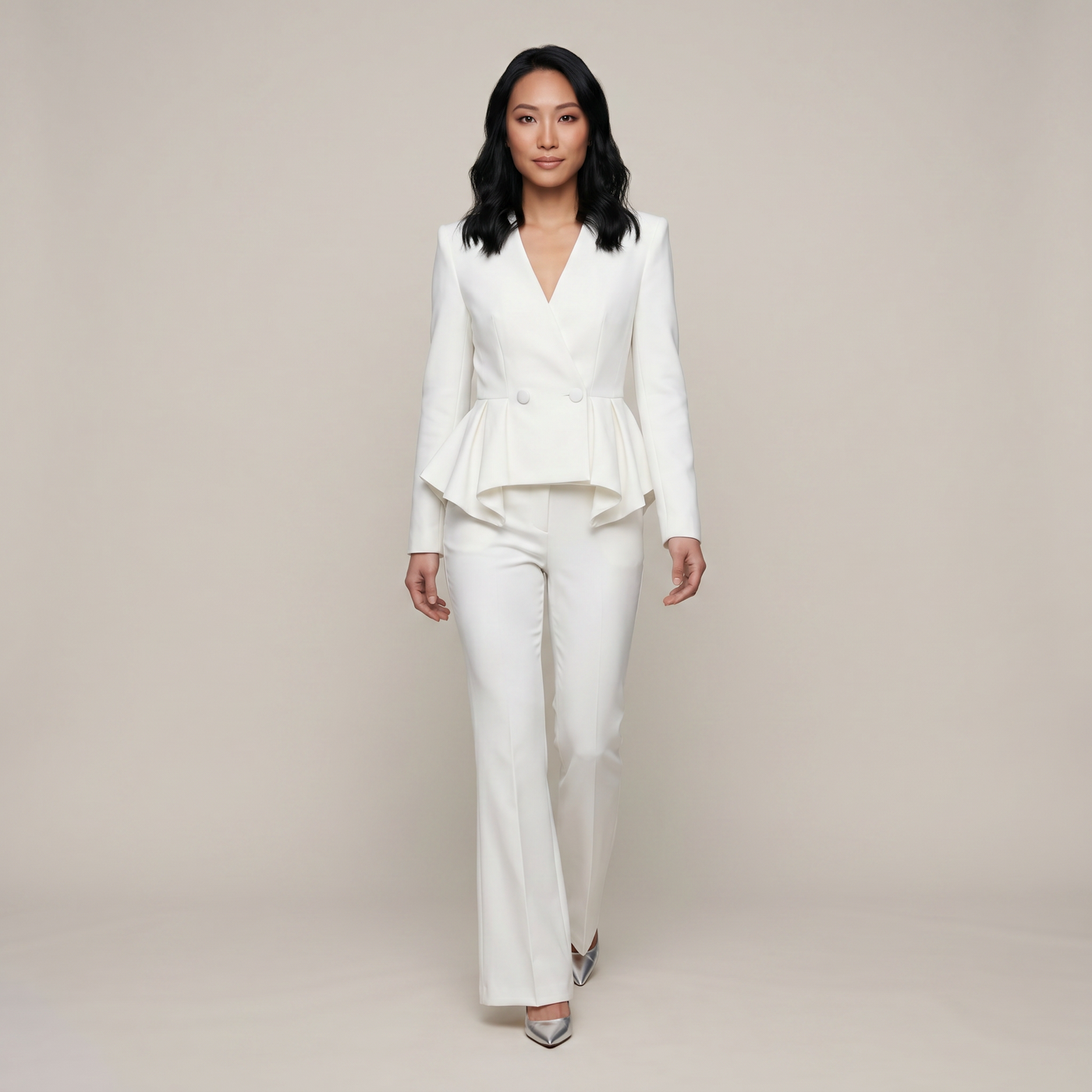 Ensemble péplum lys blanc