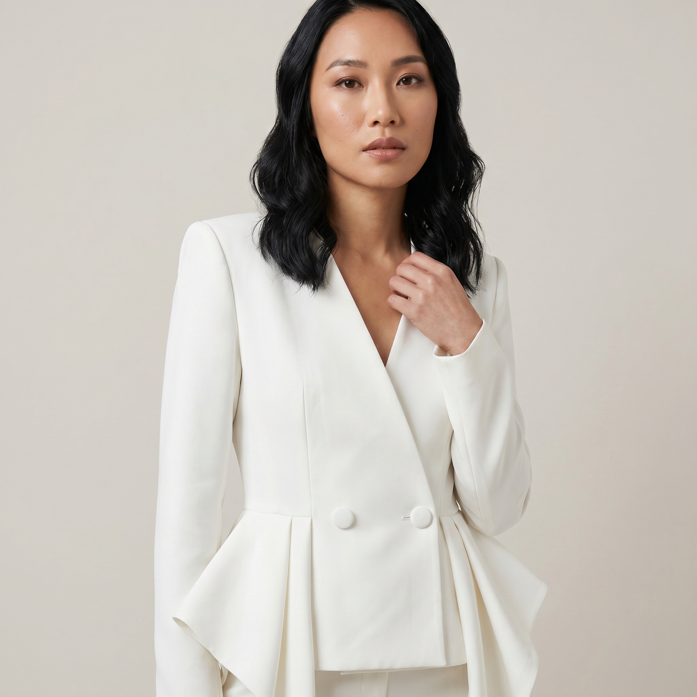 Ensemble péplum lys blanc