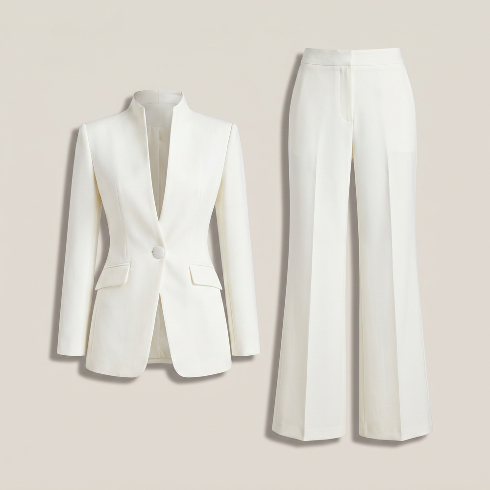 Ensemble tailleur blanc femme Camille - Lonamy