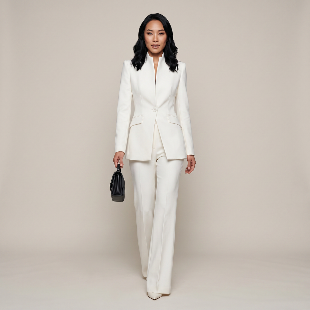 Ensemble tailleur blanc femme Camille - Lonamy
