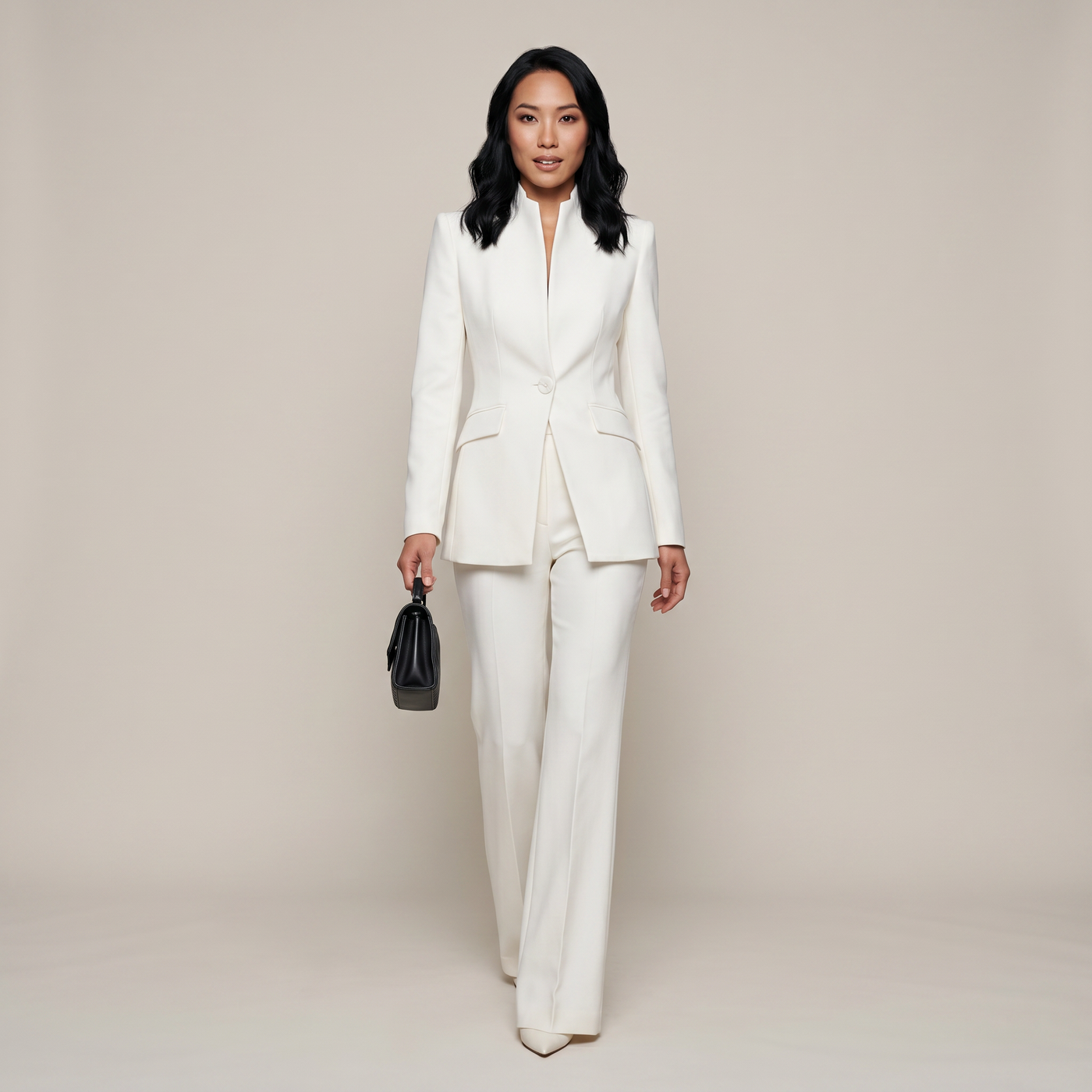 Ensemble tailleur blanc camille