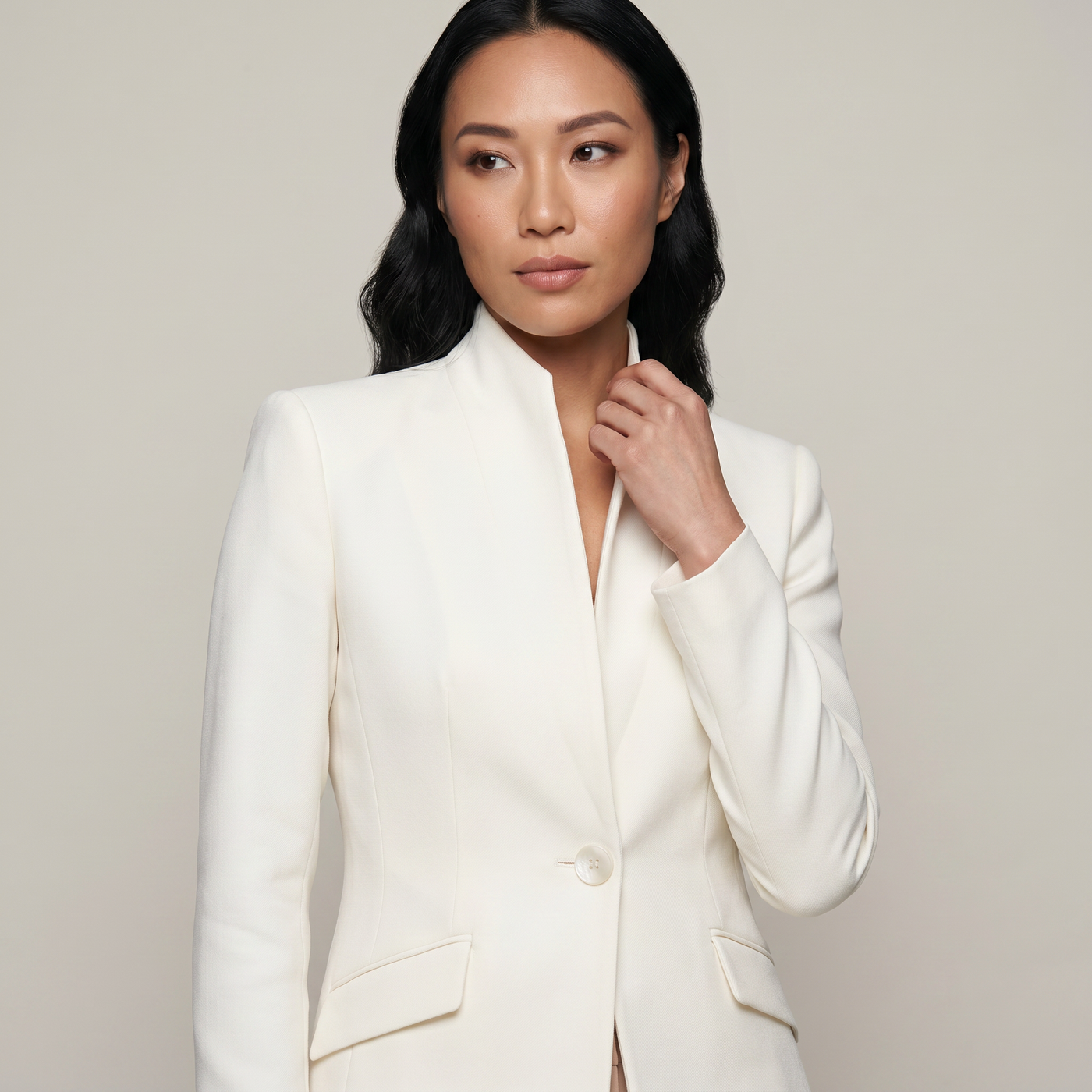 Ensemble tailleur blanc camille