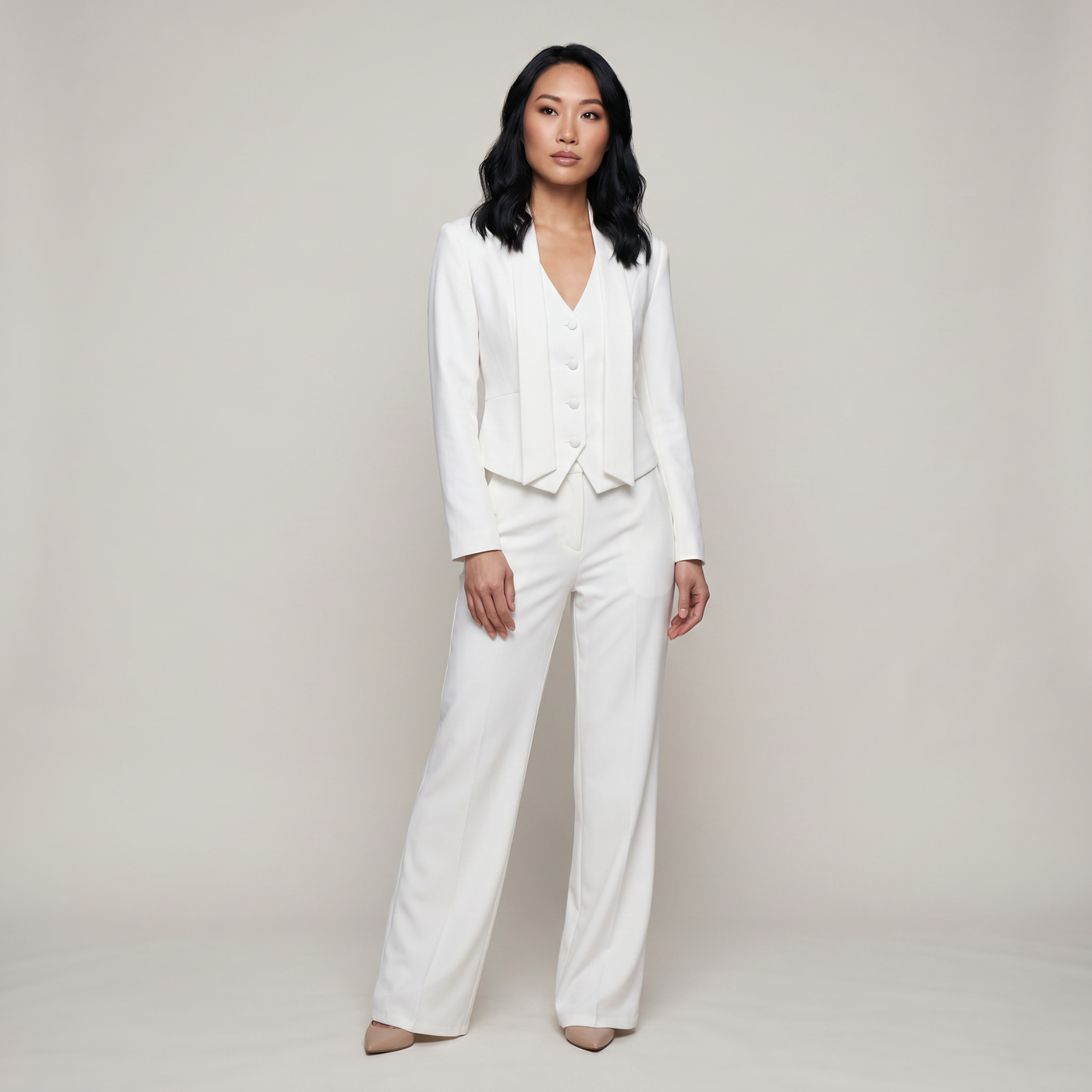 Ensemble tailleur blanc eden