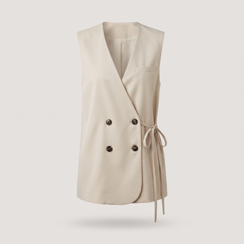Gilet tailleur croisé à liens arielle