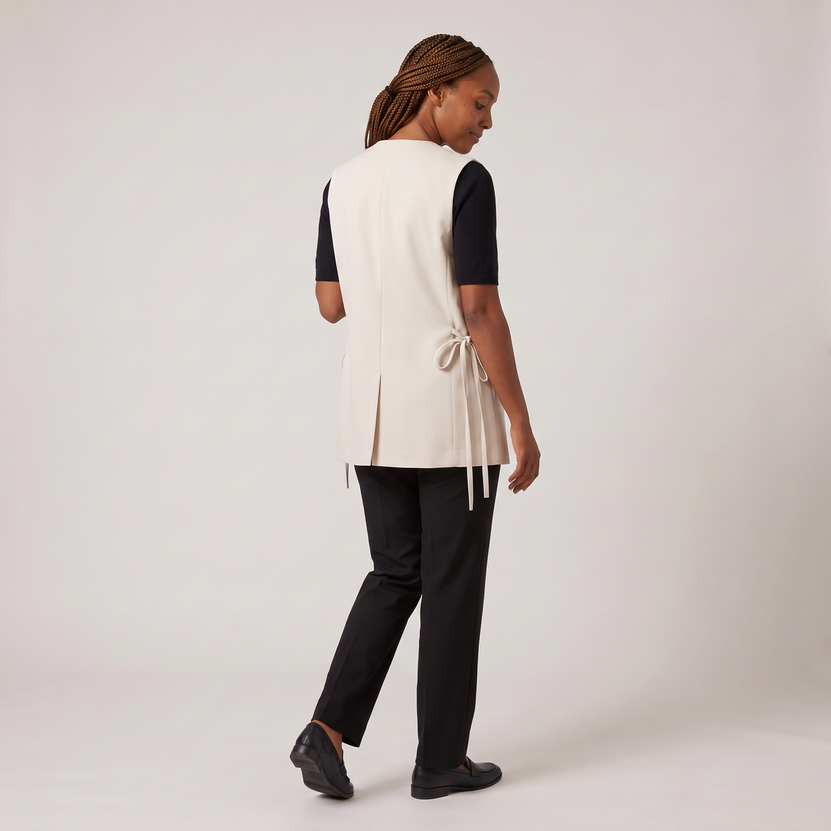 Gilet tailleur croisé à liens arielle