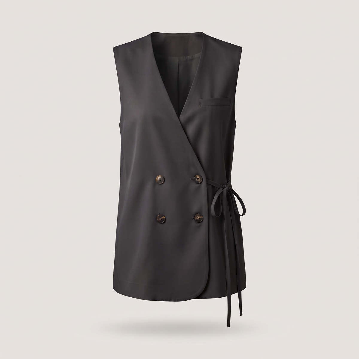 Gilet tailleur croisé à liens arielle