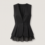 Gilet tailleur à basque charlotte
