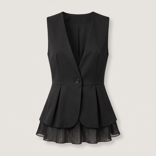 Gilet tailleur à basque charlotte