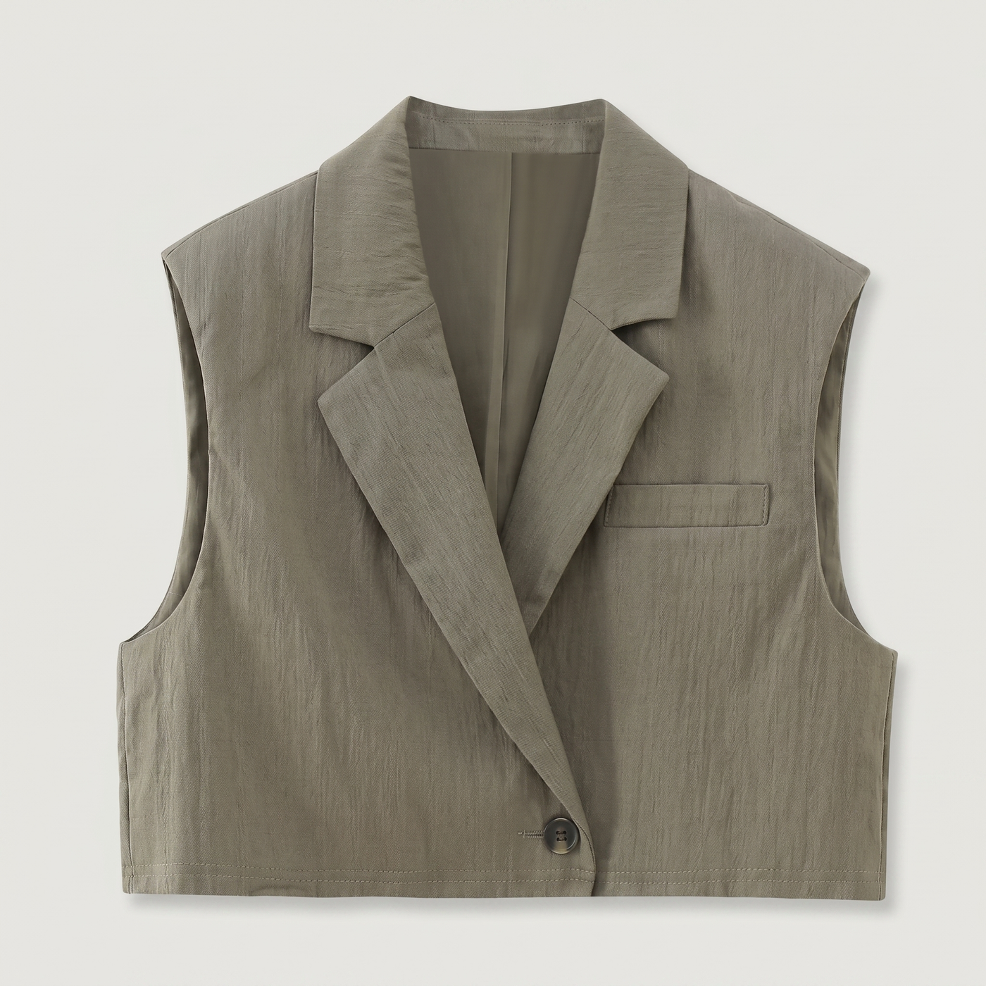 Gilet court mila taupe
