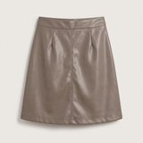 Jupe courte tailleur effet cuir daphné