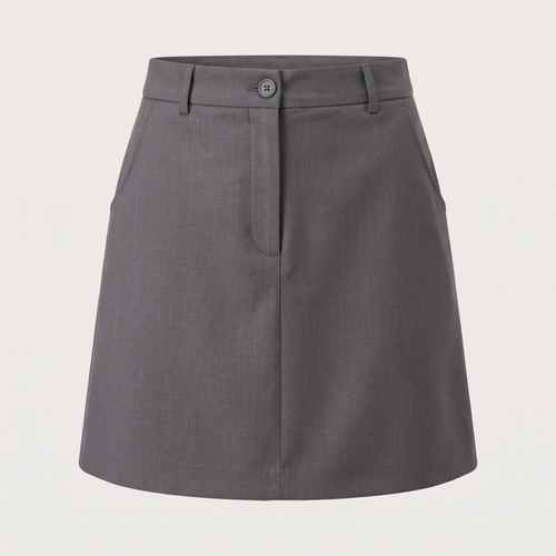 Jupe tailleur courte trapèze adélie