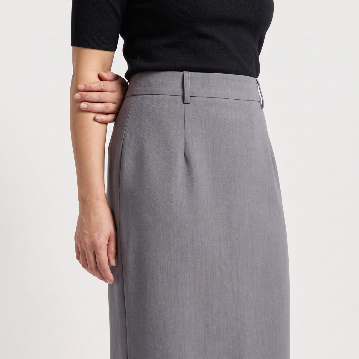 Jupe midi droite astrid
