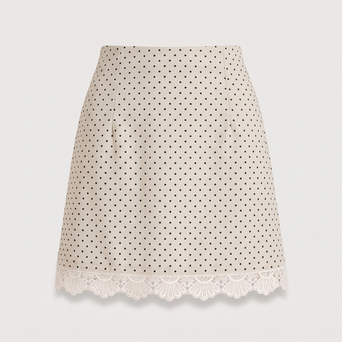 Jupe tailleur courte à pois célestine