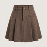 Jupe tailleur courte plissée hermine