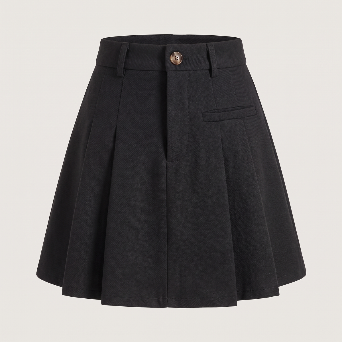 Jupe tailleur courte plissée hermine