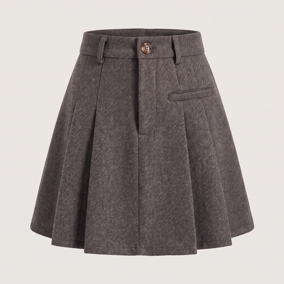 Jupe tailleur courte plissée hermine