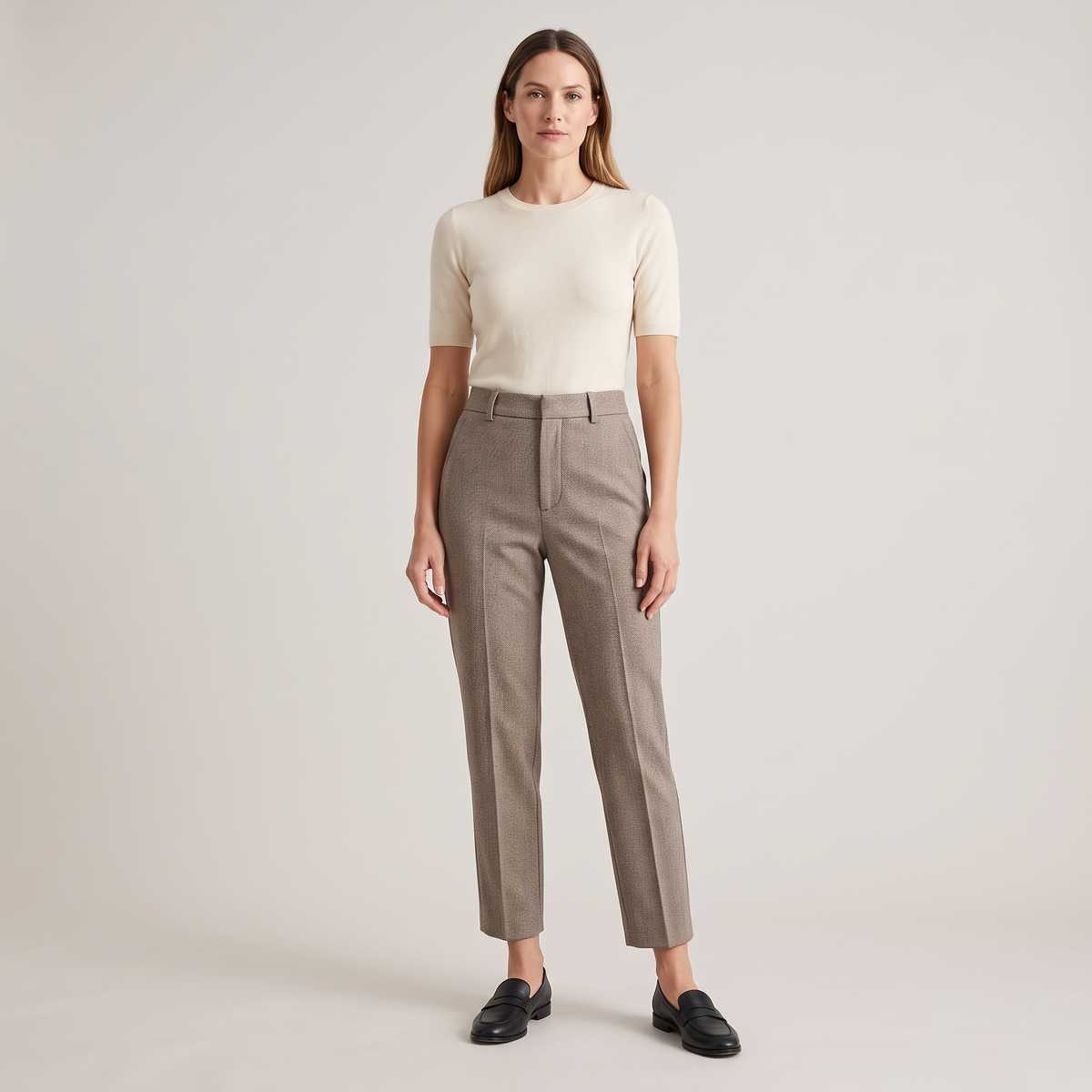 Pantalon cigarette chevrons aude