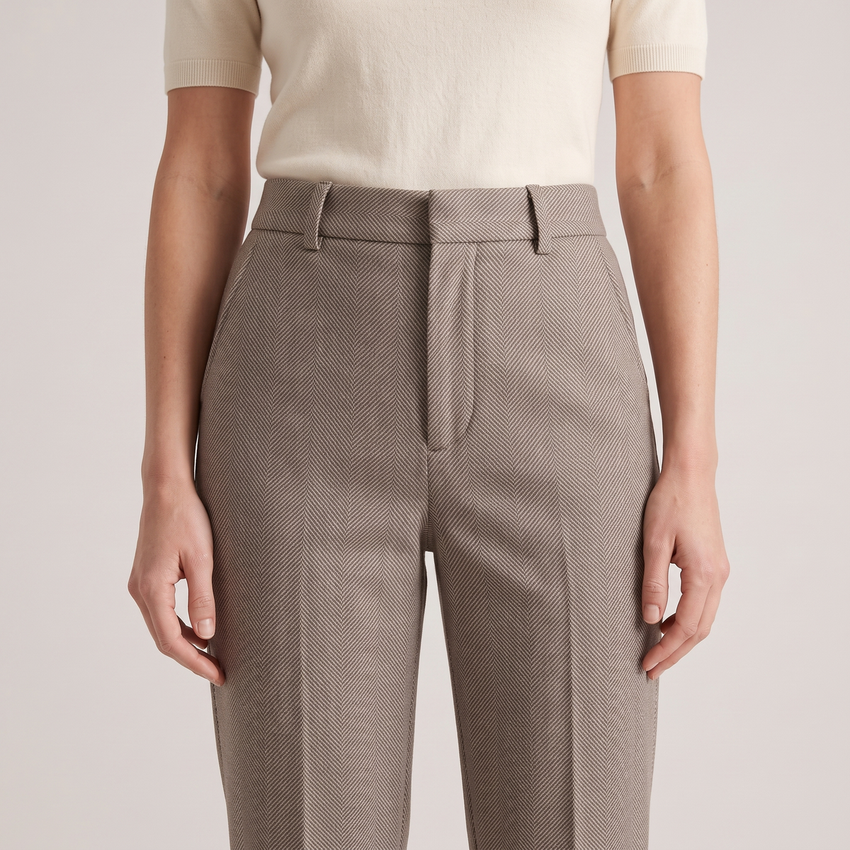 Pantalon cigarette chevrons aude