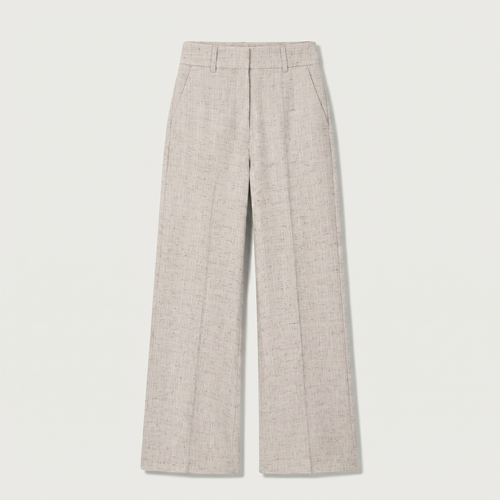 Pantalon droit june grège chiné