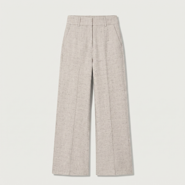 Pantalon droit june grège chiné